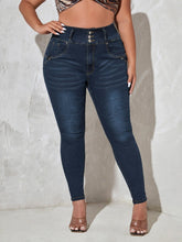 Load image into Gallery viewer, Love God. Store Large Size Jeans Dark Wash / 0XL Large High Waist Washed Skinny Jeans price
