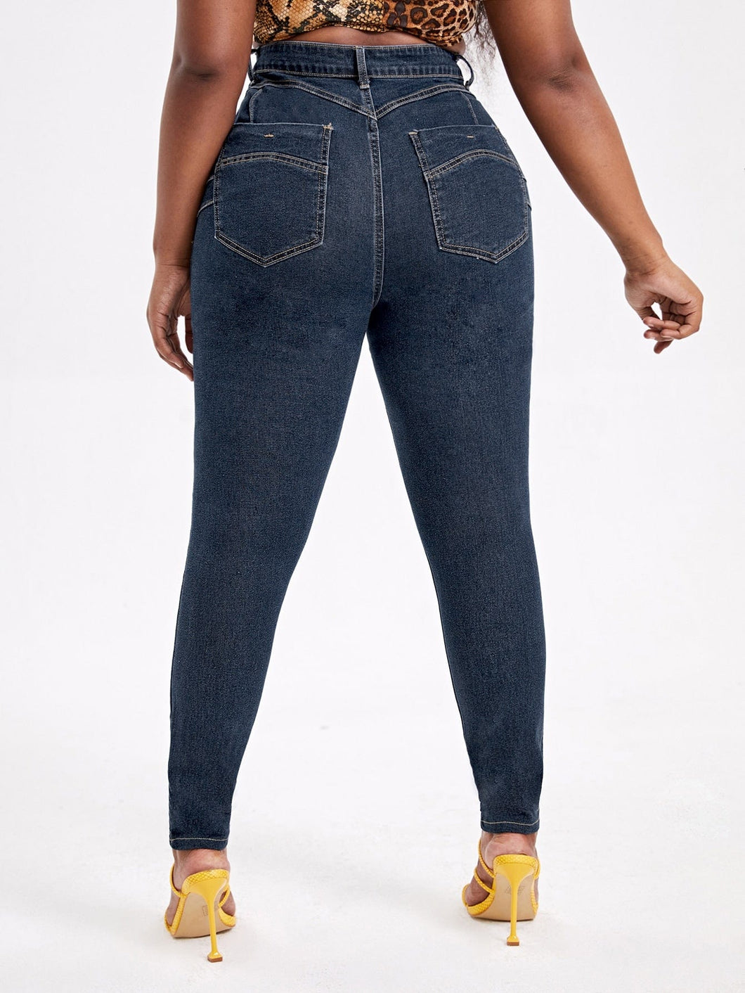Love God. Store Large Size Jeans Dark Wash / 0XL SXY Large Curvy High Stretch Skinny Jeans price