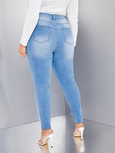 Charger l&#39;image dans la galerie, Love God. Store Large Size Jeans Large High Waist Color Block Skinny Jeans price
