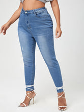 Load image into Gallery viewer, Love God. Store Large Size Jeans Large High Waist Slant Pocket Skinny Jeans Without Belt price
