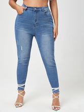 Charger l&#39;image dans la galerie, Love God. Store Large Size Jeans Large High Waist Slant Pocket Skinny Jeans Without Belt price
