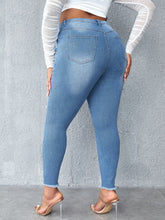 Lade das Bild in den Galerie-Viewer, Love God. Store Large Size Jeans SXY Large High Waist Ripped Raw Trim Skinny Jeans price
