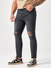 Charger l&#39;image dans la galerie, Love God. Store Men Jeans Extended Sizes Men Ripped Skinny Jeans price
