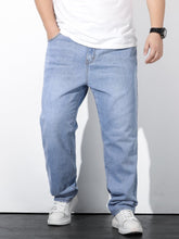 Charger l&#39;image dans la galerie, Love God. Store Men Jeans Large Sizes Men Slant Pocket Straight Leg Jeans price
