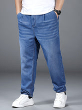 Charger l&#39;image dans la galerie, Love God. Store Men Jeans Larger Size Men Slant Pocket Straight Leg Jeans price
