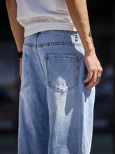 Load image into Gallery viewer, Love God. Store Men Jeans Men Bleach Wash Straight Leg Jeans price
