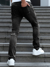 Charger l&#39;image dans la galerie, Love God. Store Men Jeans Men Ripped Detail Straight Leg Jeans price
