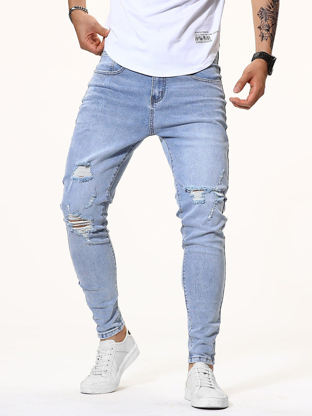 Love God. Store Men Jeans Men Ripped Solid Jeans price
