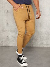 Load image into Gallery viewer, Love God. Store Men Pants Men Drawstring Waist Tapered Pants price
