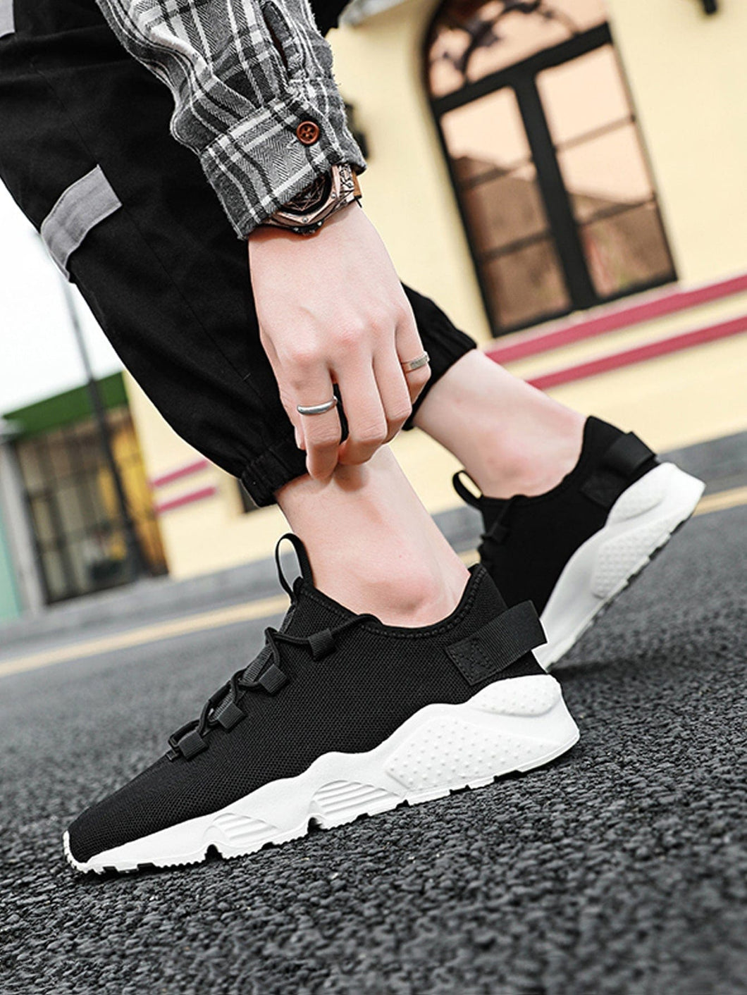 Love God. Store Men Sneakers Men Lace up Front Running Shoes price