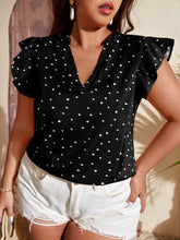 Load image into Gallery viewer, Love God. Store Plus Size Blouses Black / 0XL Plus Heart Print Blouse price

