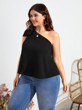 Lade das Bild in den Galerie-Viewer, Love God. Store Plus Size Blouses Plus Solid One Shoulder Blouse price
