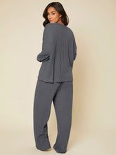 Load image into Gallery viewer, Love God. Store Plus Size Co-Ords BASICS Plus Solid Drop Shoulder Tee Pants Set price
