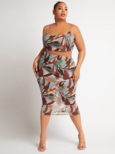 Load image into Gallery viewer, Love God. Store Plus Size Co-Ords Large SXY X EvetteXO Allover Print Cami Top Bodycon Skirt price
