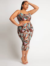 Load image into Gallery viewer, Love God. Store Plus Size Co-Ords Large SXY X EvetteXO Allover Print Cami Top Bodycon Skirt price
