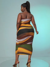 Load image into Gallery viewer, Love God. Store Plus Size Co-Ords Plus Tie Dye Tube Top Skirt price
