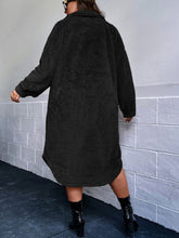 Charger l&#39;image dans la galerie, Love God. Store Plus Size Coats Plus Drop Shoulder Flap Detail Flannel Coat price
