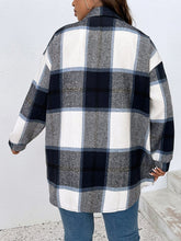 Charger l&#39;image dans la galerie, Love God. Store Plus Size Coats Plus Plaid Flap Pocket Drop Shoulder Coat price
