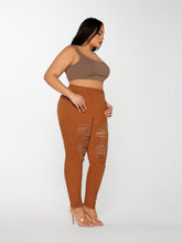 Lade das Bild in den Galerie-Viewer, Love God. Store Plus Size Jeans SXY Plus High Waist Ripped Raw Cut Skinny Jeans price

