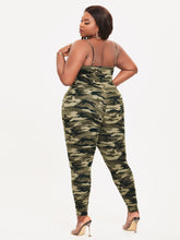 Load image into Gallery viewer, Love God. Store Plus Size Jumpsuits SXY Plus Camo Print Cami Jumpsuit price
