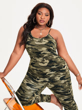 Load image into Gallery viewer, Love God. Store Plus Size Jumpsuits SXY Plus Camo Print Cami Jumpsuit price
