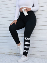 Load image into Gallery viewer, Love God. Store Plus Size Leggings Black / 0XL Large Letter Graphic Leggings price
