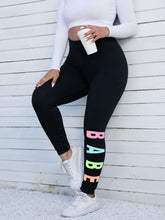 Load image into Gallery viewer, Love God. Store Plus Size Leggings Black-2 / 0XL Large Letter Graphic Leggings price
