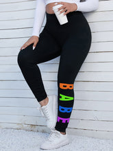 Load image into Gallery viewer, Love God. Store Plus Size Leggings Black-3 / 0XL Large Letter Graphic Leggings price
