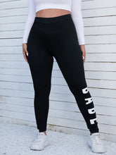 Load image into Gallery viewer, Love God. Store Plus Size Leggings Large Letter Graphic Leggings price
