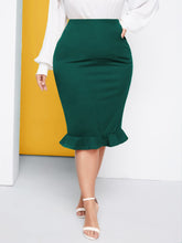 Load image into Gallery viewer, Love God. Store Plus Size Skirts Large Ruffle Hem Pencil Skirt price
