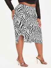 Lade das Bild in den Galerie-Viewer, Love God. Store Plus Size Skirts Large SXY Zebra Striped Split Hem Skirt price
