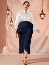 Load image into Gallery viewer, Love God. Store Plus Size Skirts Plus Tie Side Wrap Skirt price
