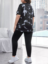 Load image into Gallery viewer, Love God. Store Plus Size Sports Sets Plus High Low Sports Tee With Camo Sports Leggings price
