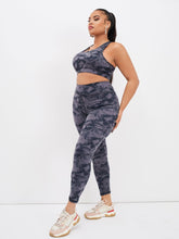 Load image into Gallery viewer, Love God. Store Plus Size Sports Sets Plus Tie Dye Contrast Panel Topstitching Sports Set price
