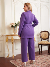 Load image into Gallery viewer, Love God. Store Plus Size Suit Sets Large 1pc Knot Side Blazer 1pc Suit Pants Set price
