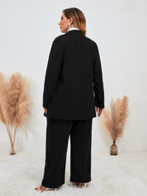Cargar imagen en el visor de la galería, Love God. Store Plus Size Suit Sets Plus Solid Double Breasted Blazer Pants price
