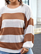 Cargar imagen en el visor de la galería, Love God. Store Plus Size Sweaters Plus Drop Shoulder Color Block Sweater price
