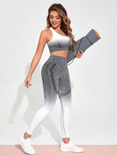 Load image into Gallery viewer, Love God. Store Women Active Sets Breathable Color Block Racer Back Sports Bra Leggings Set price
