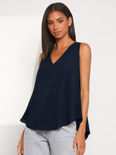 Load image into Gallery viewer, Love God. Store Women Blouses Navy Blue-2 / XS evolu V neck Solid Top price
