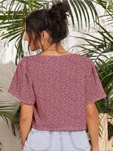Load image into Gallery viewer, Love God. Store Women Blouses Speckled Print Button Loop Top price

