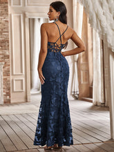 Load image into Gallery viewer, Love God. Store Women Dresses Butterfly Appliques Lace Up Guipure Lace Maxi Cami Prom Dress price
