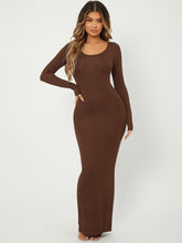 Lade das Bild in den Galerie-Viewer, Love God. Store Women Dresses Chocolate Brown / S SXY Solid Maxi Bodycon Dress price
