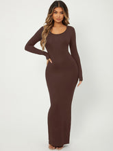 Cargar imagen en el visor de la galería, Love God. Store Women Dresses Coffee Brown / XS SXY Solid Maxi Bodycon Dress price
