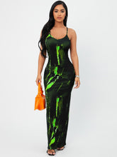 Lade das Bild in den Galerie-Viewer, Love God. Store Women Dresses Multicolor-4 / S SXY Tie Dye Split Hem Cami Dress price
