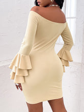 Charger l&#39;image dans la galerie, Love God. Store Women Dresses Off Shoulder Layered Sleeve Bodycon Dress price
