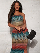 Charger l&#39;image dans la galerie, Love God. Store Women Dresses SXY Allover Print Split Thigh Tube Bodycon Dress price
