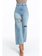 Charger l&#39;image dans la galerie, Love God. Store Women Jeans High Waisted Ripped Detail Palazzo Jeans price
