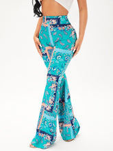 Load image into Gallery viewer, Love God. Store Women Pants Multicolor-2 / XS SXY Scarf Print Flare Leg Pants price
