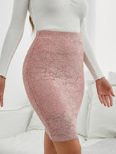 Lade das Bild in den Galerie-Viewer, Love God. Store Women Skirts Dusty Pink / XS Solid Lace Bodycon Skirt price
