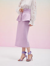 Charger l&#39;image dans la galerie, Love God. Store Women Skirts Lilac Purple / XS Zipper Back Split Hem Peplum Skirt price
